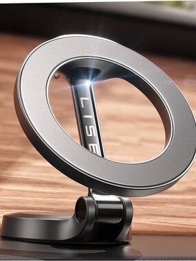 LISEN MagSafe Car Mount vacuum suction and magnetic hold